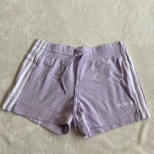 Lavender adidas lounge shorts